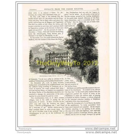 TWICKENHAM PARK HOUSE, BOOK ILLUSTRATION (PRINT), GREATER LONDON, c1883