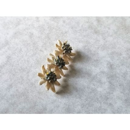 Vintage Austrian Carved Edelweiss Brooch | 1920s Celluloid Flower Pin
