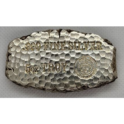 5 Oz Silver Collectible Scottsdale Mint Tombstone Nugget Bar