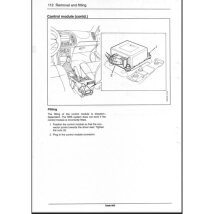 Saab 900 SRS Airbag Workshop Manual 1995 199423554 PDF