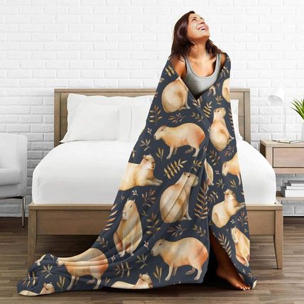 Capybaras Throw Blanket Soft Cozy Plush Warm Fleece Blanket for Sofa Couch Bed 8
