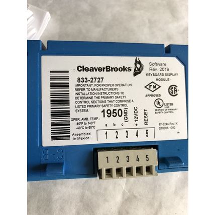 NEW Cleaver Brooks 833-2727 Keyboard Display MODULE,SJ