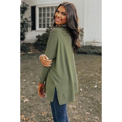 Jungle Green Cowl Neck Shift Tunic Top