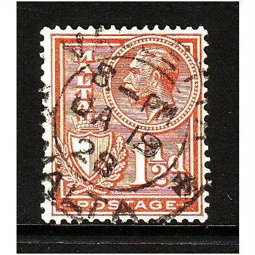 MALTA 1926 SG160 1 1/2d CHESTNUT FINE USED#2