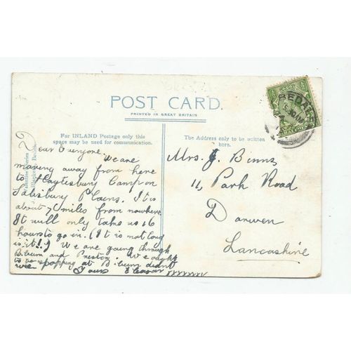 NICE PRINTED POSTCARD THE MARKET CROSS BEDALE YORKSHIRE POSTED 1915(477)
