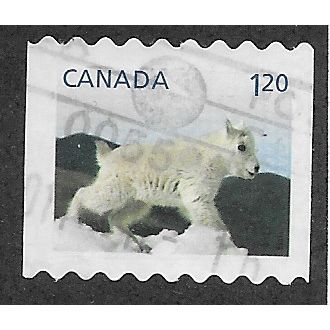 CAN 2014 $1.20 (S/A)' MOUNTAIN GOAT KID' (COIL) FINE USED (EBID65-733c)