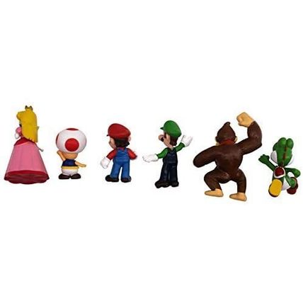 Children Super Mario Bros Game Toys Doll - 6pcs Kids Birthday Cake Toppers - Boy