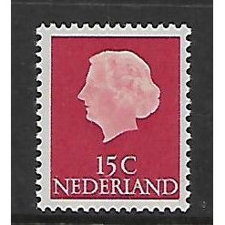 NETHERLANDS 1953 15c RED QUEEN JULIANA SG 777 M MINT