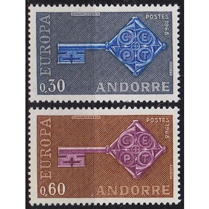 ANDORRA FRANZÖSISCH [1968] MiNr 0209-09 ( **/mnh ) CEPT