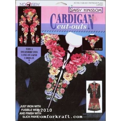 Cardigan Cut-Outs #C705-1128-001 Patricia Plaid