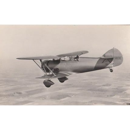 Waco 16685 Type D WW2 Plane Liverpool Real Photo WW2 Aircraft Postcard