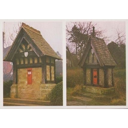 Victorian Pillar Post Box at Rous Lench Village Worcester Radford Mint Postcard