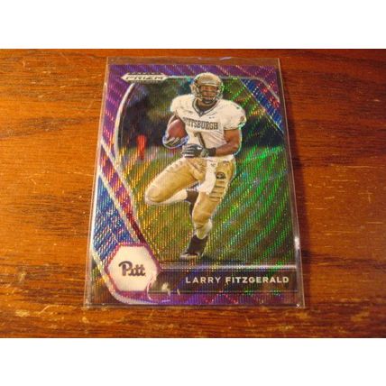 2021 Prizm Draft Picks,Purple/Green Wave Prizms, LARRY FITZGERALD, Cardinals