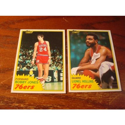 1981/82 Topps, 10-Nice Cards, JONES HOF/THOMPSON, ++