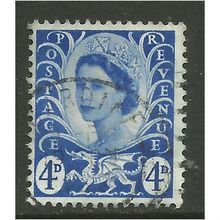 GB 1958 Wales 4d blue used SG2