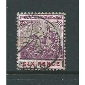 barbados stamps sg111 sg 111 used fvu 1892