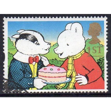 GB 1993 Greetings - Gift Giving- Rupert Bear & Bill Badger 1st used