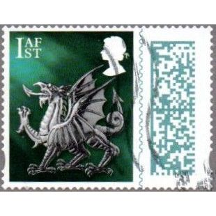 2022 Wales Regional. 1st Value. QR Code. From Counter Sheet. Fine Used On Piece