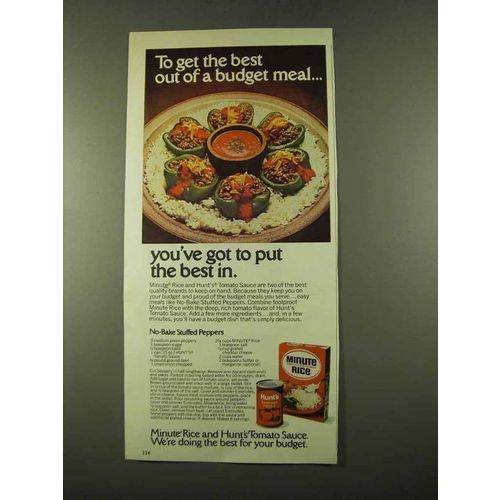 1975 Minute Rice and Hunt's Tomato Sauce Ad