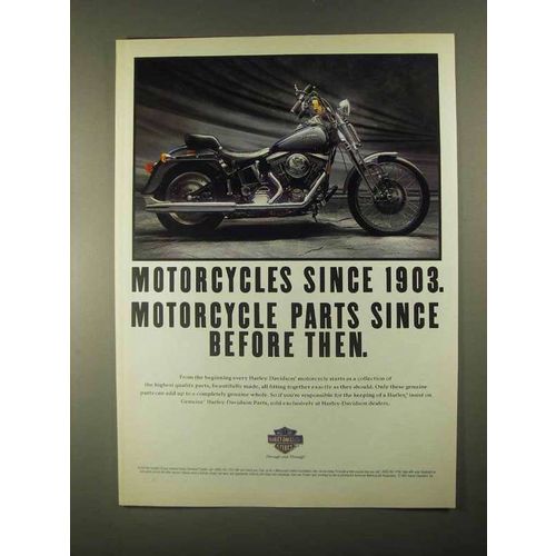 1993 Harley-Davidson Genuine Parts Ad - Since 1903