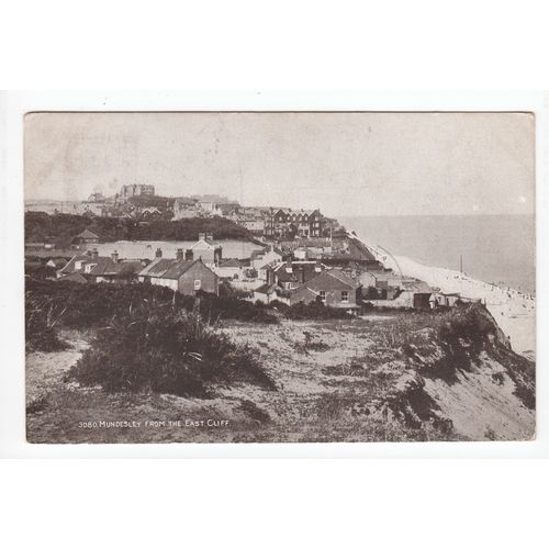 Mundesley from the East Cliff Norfolk 1923 Postcard Publisher Newson & Larter