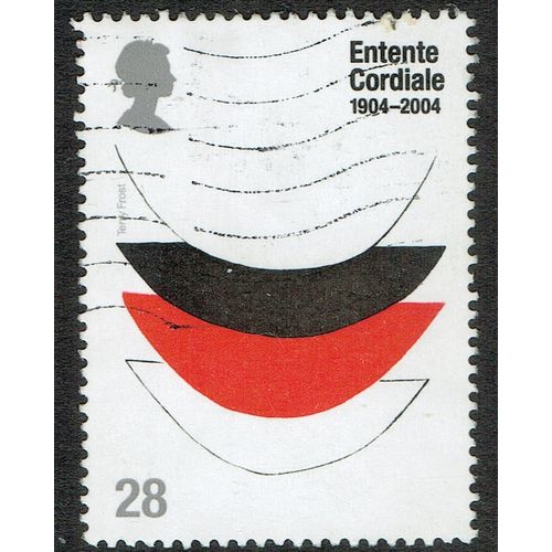 2004 Centenary Entente Cordiale 28p Grey Black and Rosine SG2446 GU