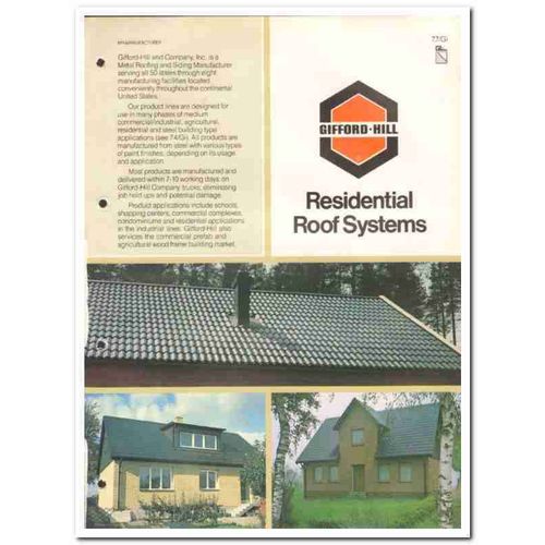 GIFFORD-HILL COMPANY 1982 Stile residential roofing vintage catalog