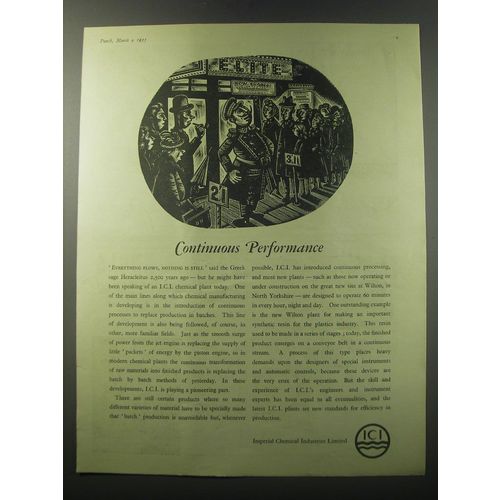 1955 ICI Imperial Chemical Industries Ad - Continuous Performance