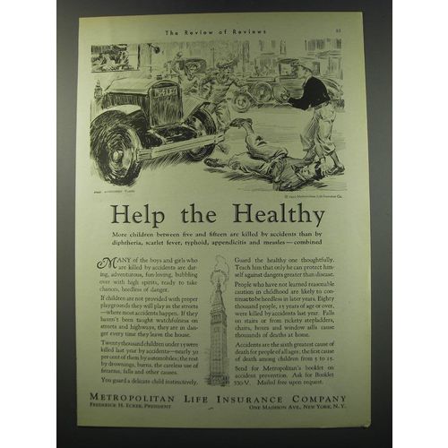 1930 Metropolitan Life Insurance Ad - Help the Healthy