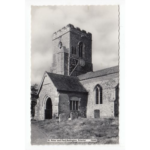 St Peter and Paul Church Kedington Postcard RP Suffolk