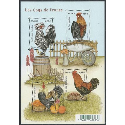Mi Block 317: European Poultry Exhibition, Metz: French Chicken Breeds.