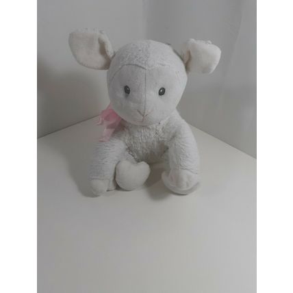 9 inch plush lamb white