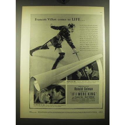 1938 If I Were King Movie Advertisement - Frances Dee and Basil Rathbone