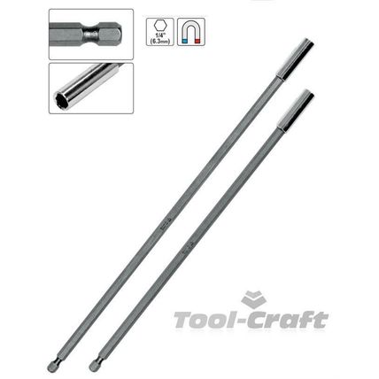 YATO long reach screwdriver bit holders length 150 to 300 mm magnetic hex shank