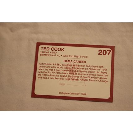 Ted Cook 1989 Collegiate Collection Alabama's Finest NO. 207