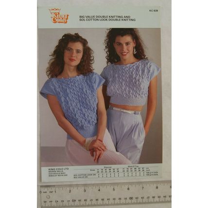 Vintage: King Cole 639 slipover and midriff top, DK
