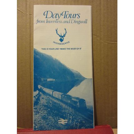 INVERNESS TO DINGWALL, SCOTLAND day tours TRAIN TIMETABLES 1974 British Rail =