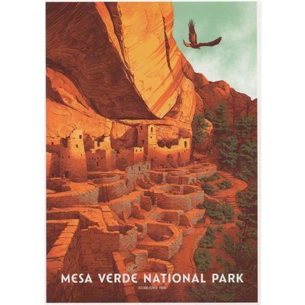 Mesa Verde USA National Park Colorado Kestrel USA Postcard