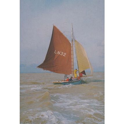 The Smack Mermaid Boston Built Boat Ship Postcard