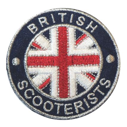 British Scooterist GB Union Flag Britain Iron/ Sew On Embroidered MODS Patch NEW