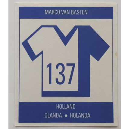 ORBIS WORLD CUP ITALIA 90 Marco Van Basten Holland Sticker #137