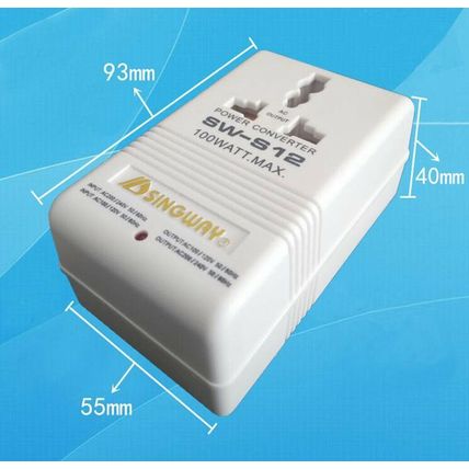 TRANSFORMADOR UNIVERSAL DE CORRIENTE PEQUEÑO Y LIGERO 220V-110V-220V MAXIMO 80W