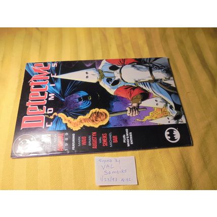 DETECTIVE COMICS ANNUAL # 2 * Autographed by Val Semeiks * DC Comics * 1989!! 20