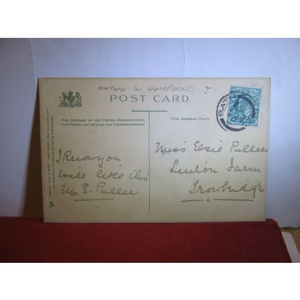 AUTUMN IN HAMPSHIRE county used antique postcard by R. Tuck 1906 pm #