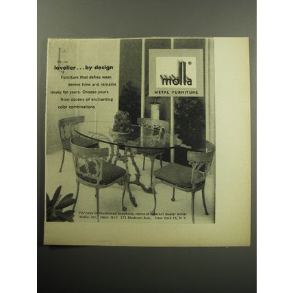 1957 Molla Metal Furniture Ad - Lovelier.. by design