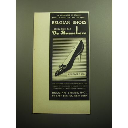 1958 De Busschere Penelope Shoes Advertisement