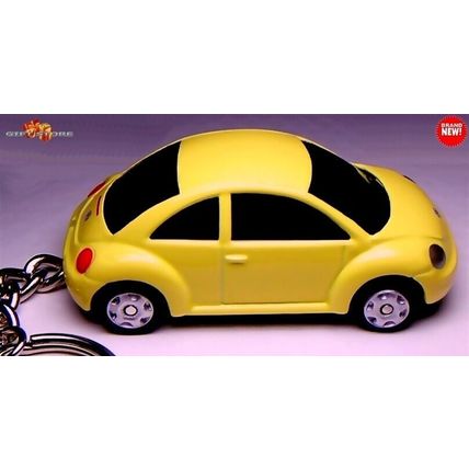 RARE NICE KEY CHAIN YELLOW VW NEW BEETLE VOLKSWAGEN CUSTOM Ltd GREAT GIFT