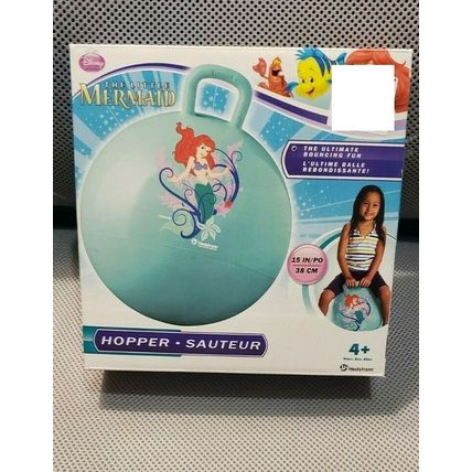 DISNEY ARIEL MERMAID BOUNCE HOPPING HOPPER JUMP BALL & HANDLE~NW~INDOOR/OUTDOOR