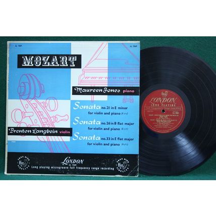 Brenton Langbein/Jones - Mozart: Sonatas 21/26/33 Violin/Piano - LL 1069 - VG+