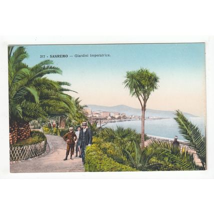 Imperatrice Gardens Sanremo Postcard Italy